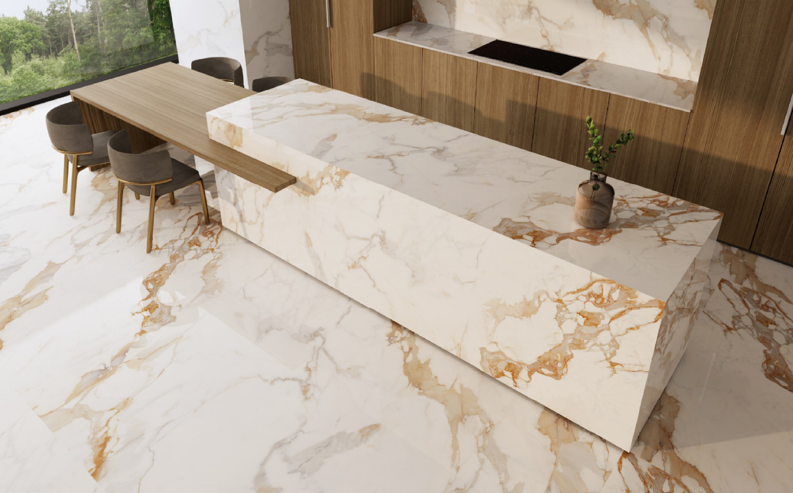 12MM CALACATTA GOLD MATT-A/3.2M * 1.6M